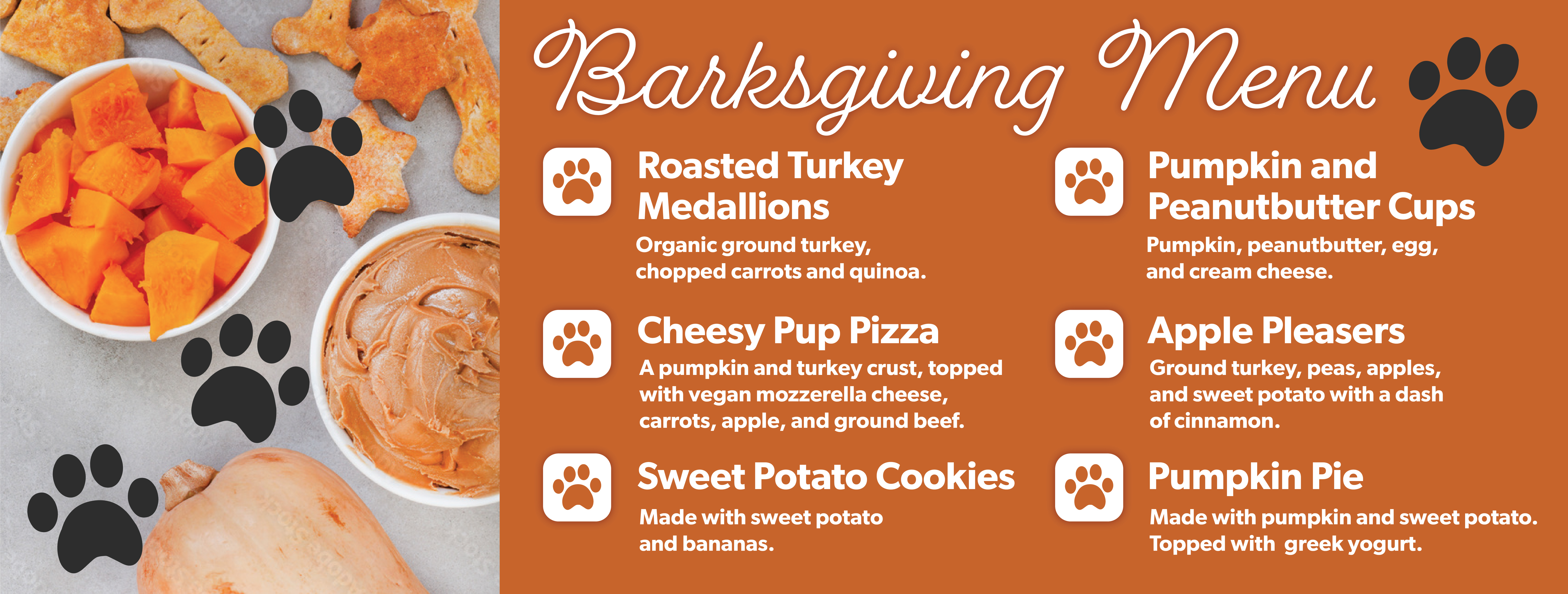 barksgiving menu